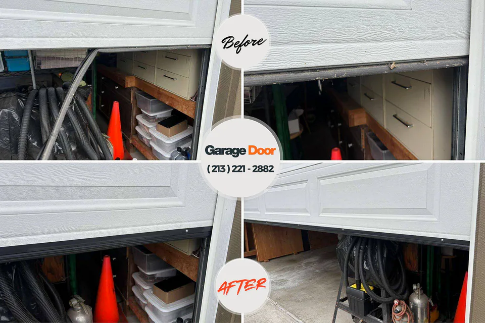Before and after: garage door repair Welby, CO